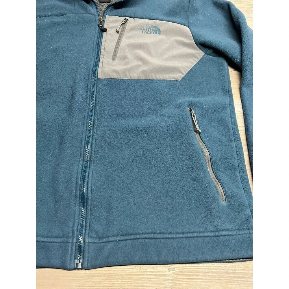 The North Face Men's Fleece Full Zip Jacket‎ Blue Size L Synthetic Sherpa Lined